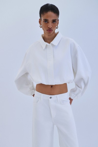 Denim Jacket Crop by Combos Knitwear