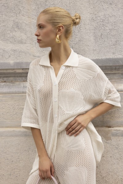 Cardigan Polo Shell by Combos Knitwear