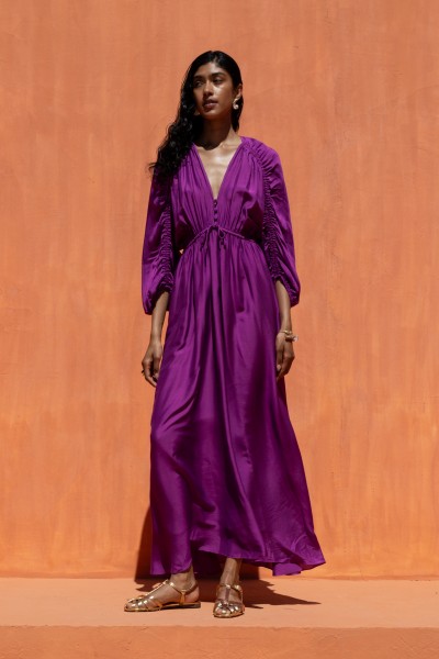 Nema Maxi Dress Purple by Nema Resortwea