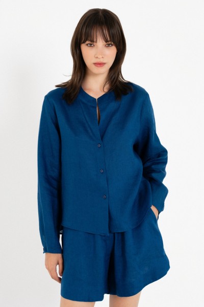 Linen Cropped Shirt by Philosophy