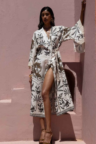 Maxi Embroidered Kimono by Nema Resortwear