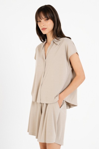 Rib Cropped Shirt by Philosophy