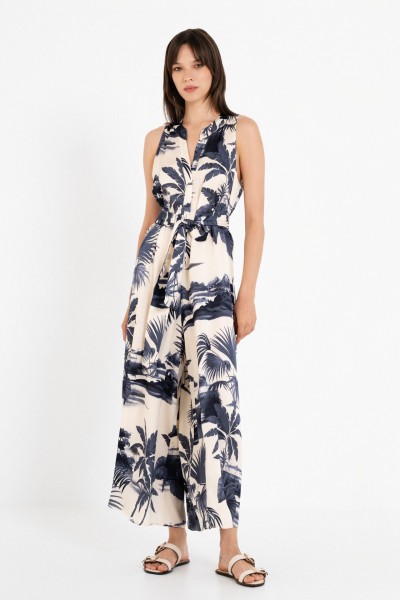 Satin Print Jumpsuit by Philosophy