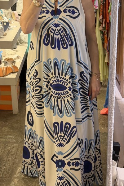 Blue Seia Maxi Dress by Nema Resortwear