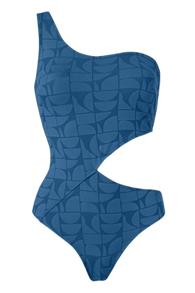 Swimwear Laetitia Blue Jeans Jacquard by Stefania Frangista