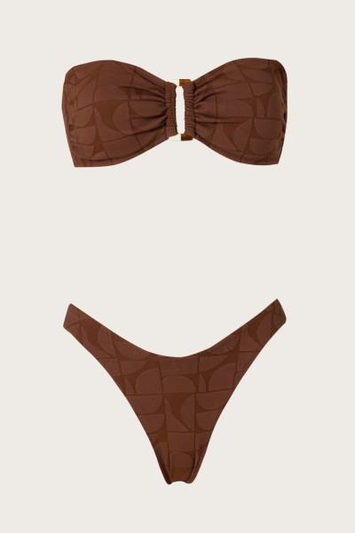 Swimwear Melita Coffee Jacquard by Stefania Frangista