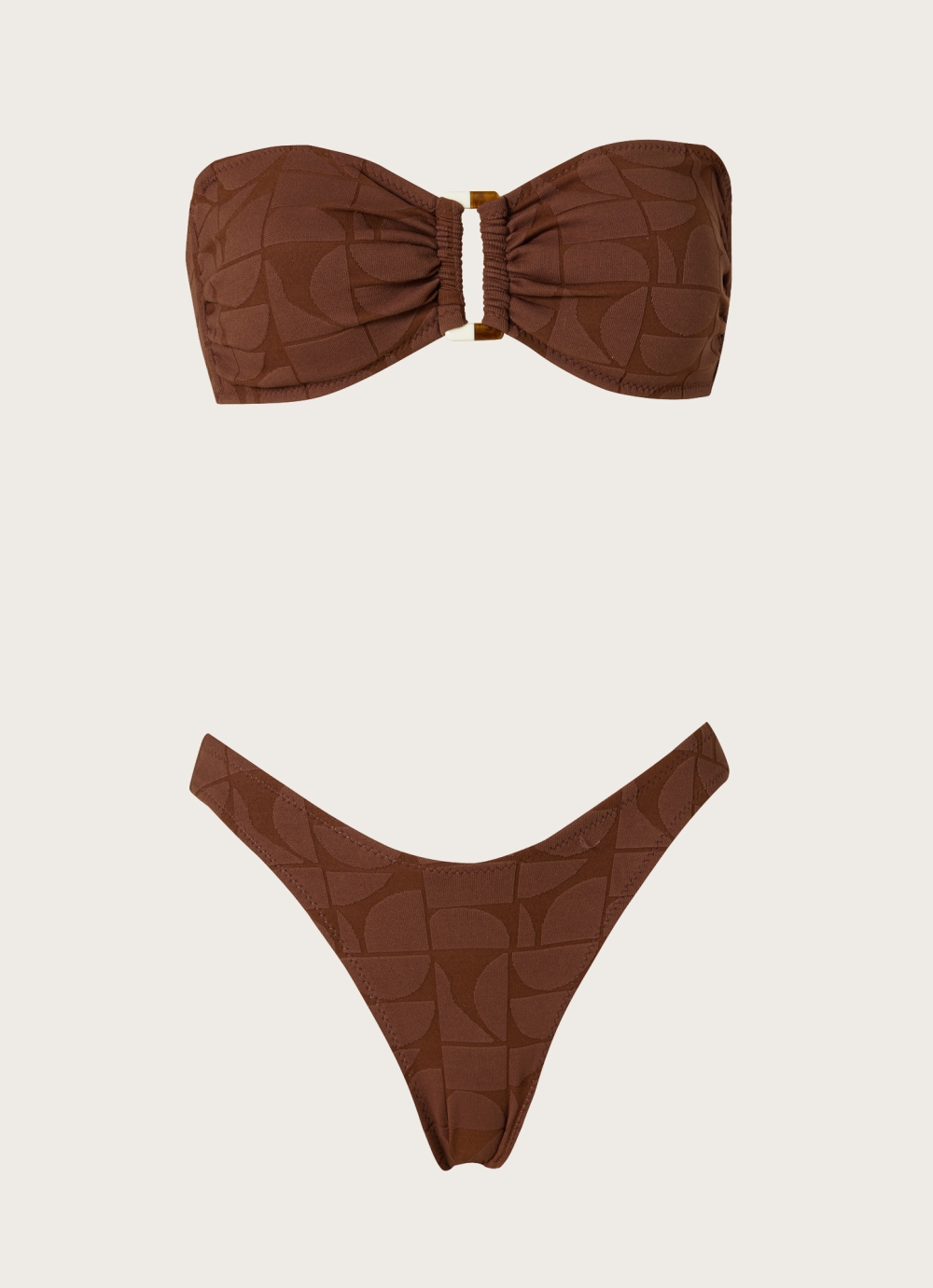Swimwear Melita Coffee Jacquard by Stefania Frangista