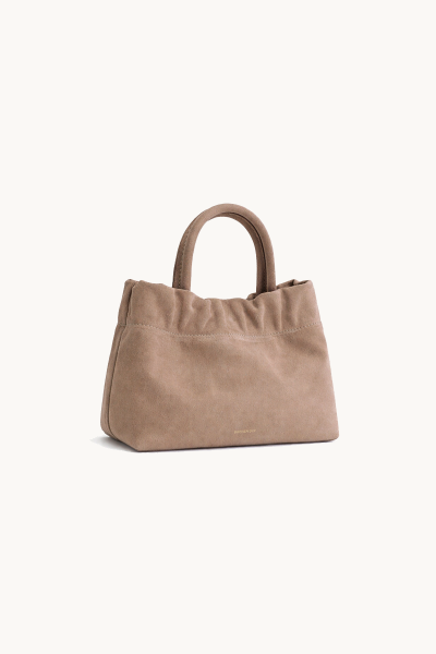 Nefeli Mini Mocca Suede Leather Bag by Bonendis