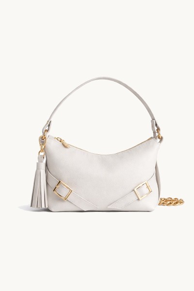 Ralu Mini in Cream Leather Bag by Bonendis