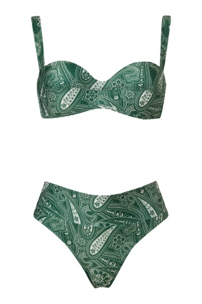Swimwear Zoey Paisley Green by Stefania Frangista