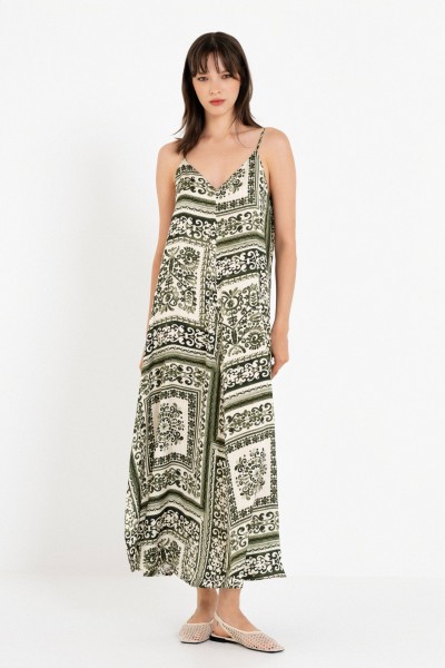 Satin Print Slip Dress by Philosophy
