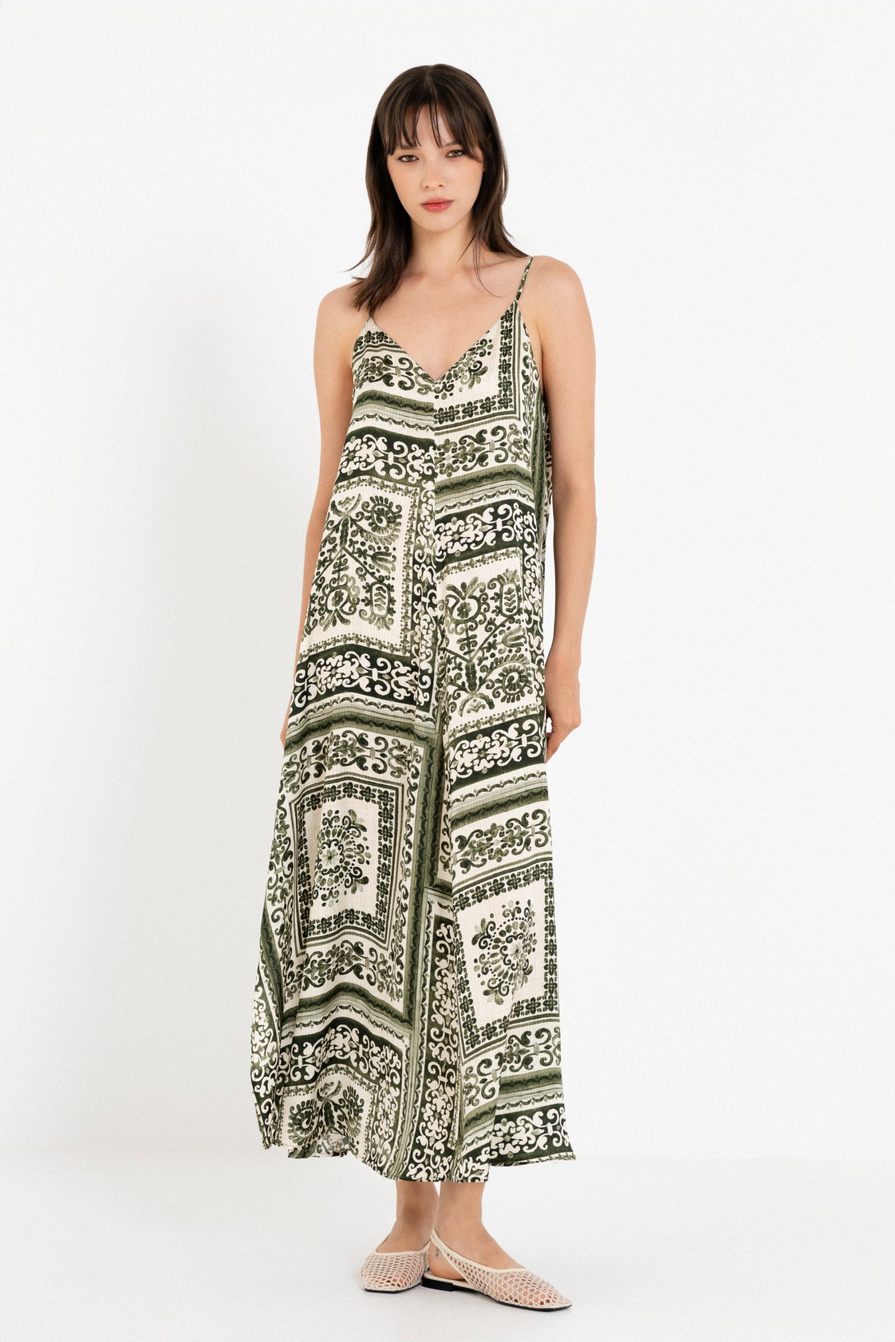 Satin Print Slip Dress by Philosophy
