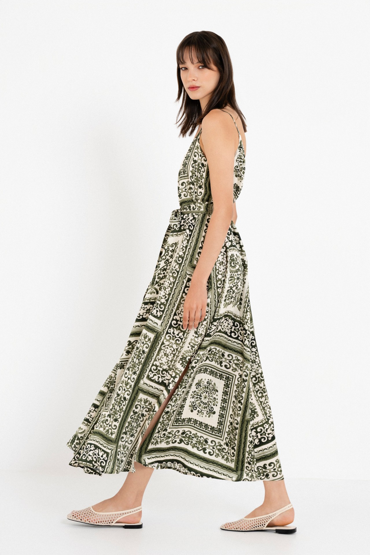 Satin Print Slip Dress by Philosophy - Image 3