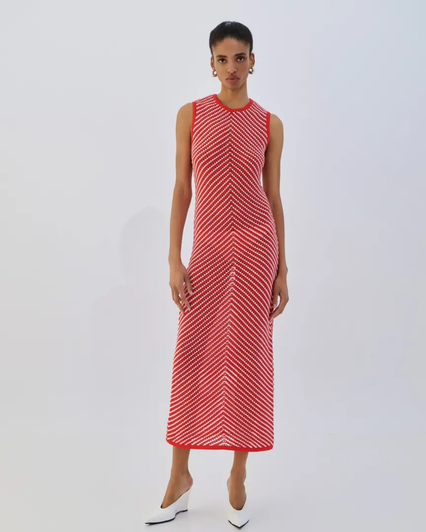 Knitted Maxi Dress by Combos Knitwear
