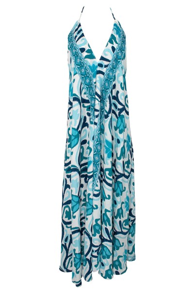 Victoria Azteque Blanc Dress by Lara Ethnics