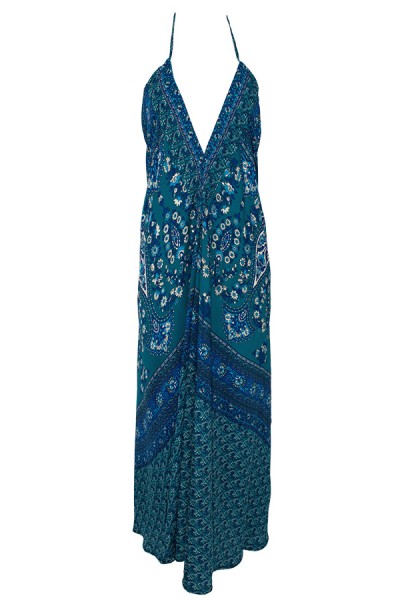 Victoria Rhapsodie Turquoise Dress by Lara Ethnics