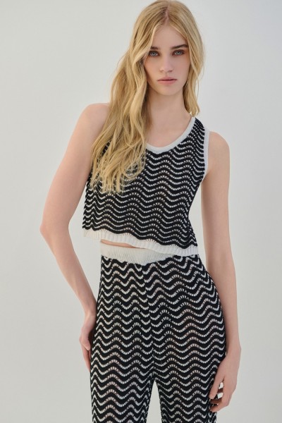Knitted Crop Top by Combos Knitwear