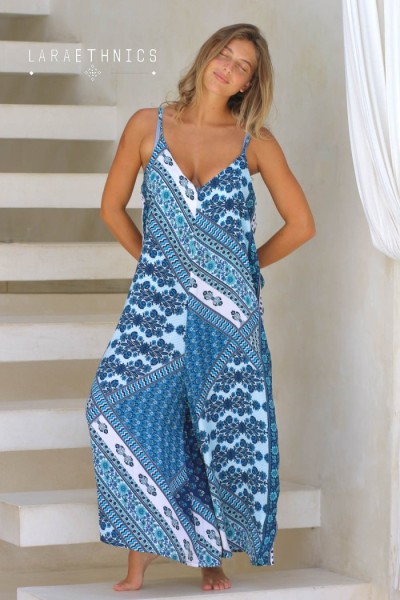 Romu Camarque Blue Jumpsuits by Lara Ethnics