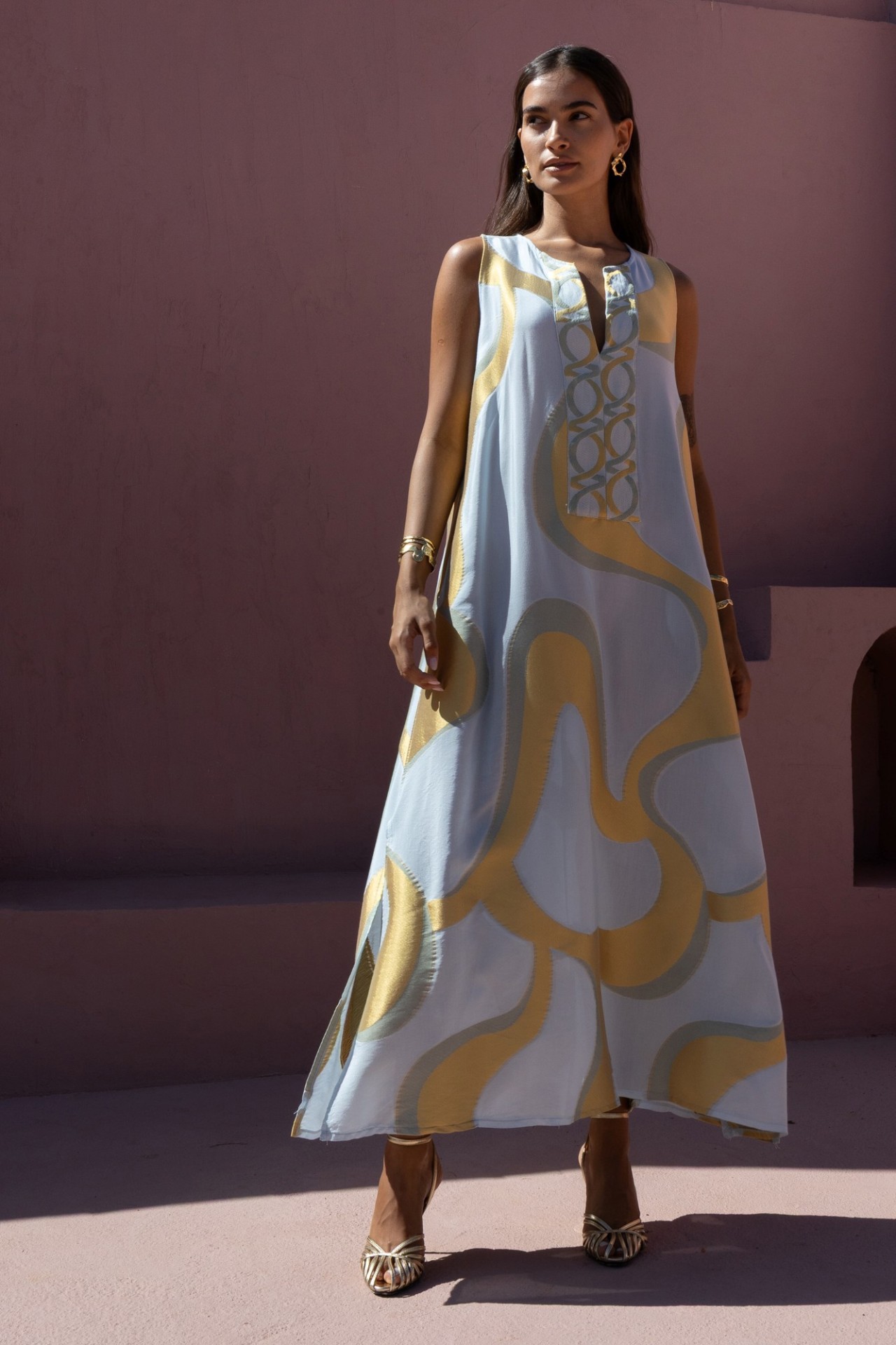 Resort Reverie Sleeveless Dress by Nema Resortwear