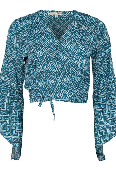 Tina Mexico Blue Top by Lara Ethnics