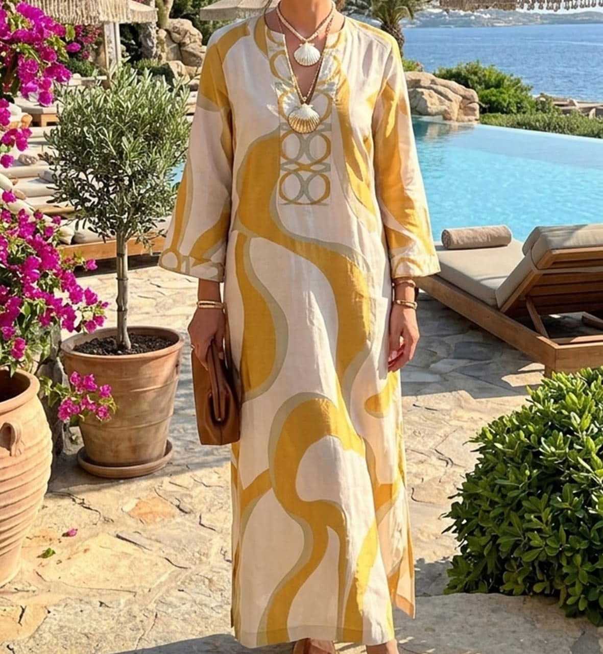 Resort Reverie Kaftan Dress by Nema Resortwear