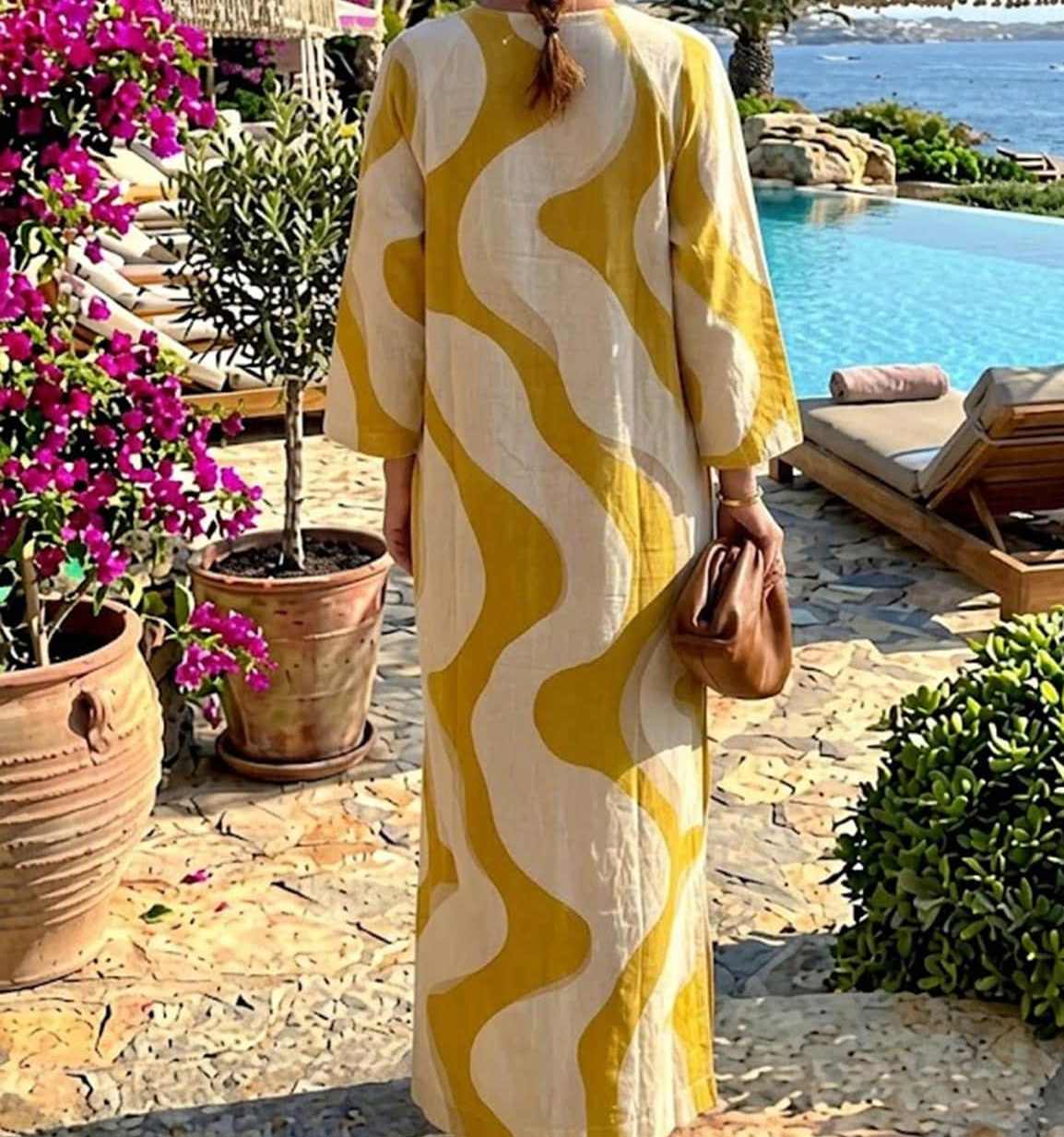 Resort Reverie Kaftan Dress by Nema Resortwear - Image 2