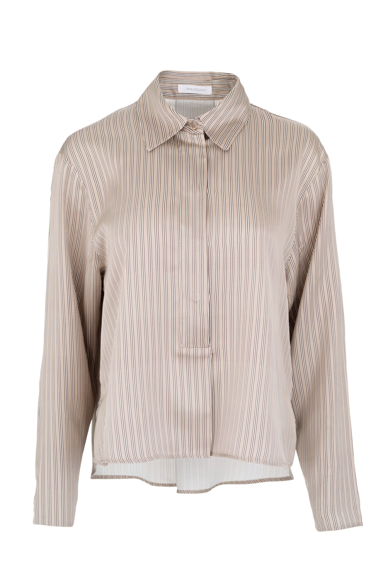 Satin Stripes Cropped Shirt by Philosophy - Image 5