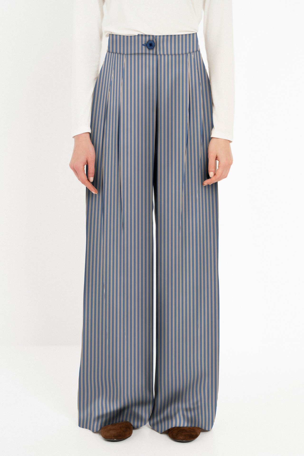 Satin Stripes Wide Leg Pants by Philosophy - Image 5