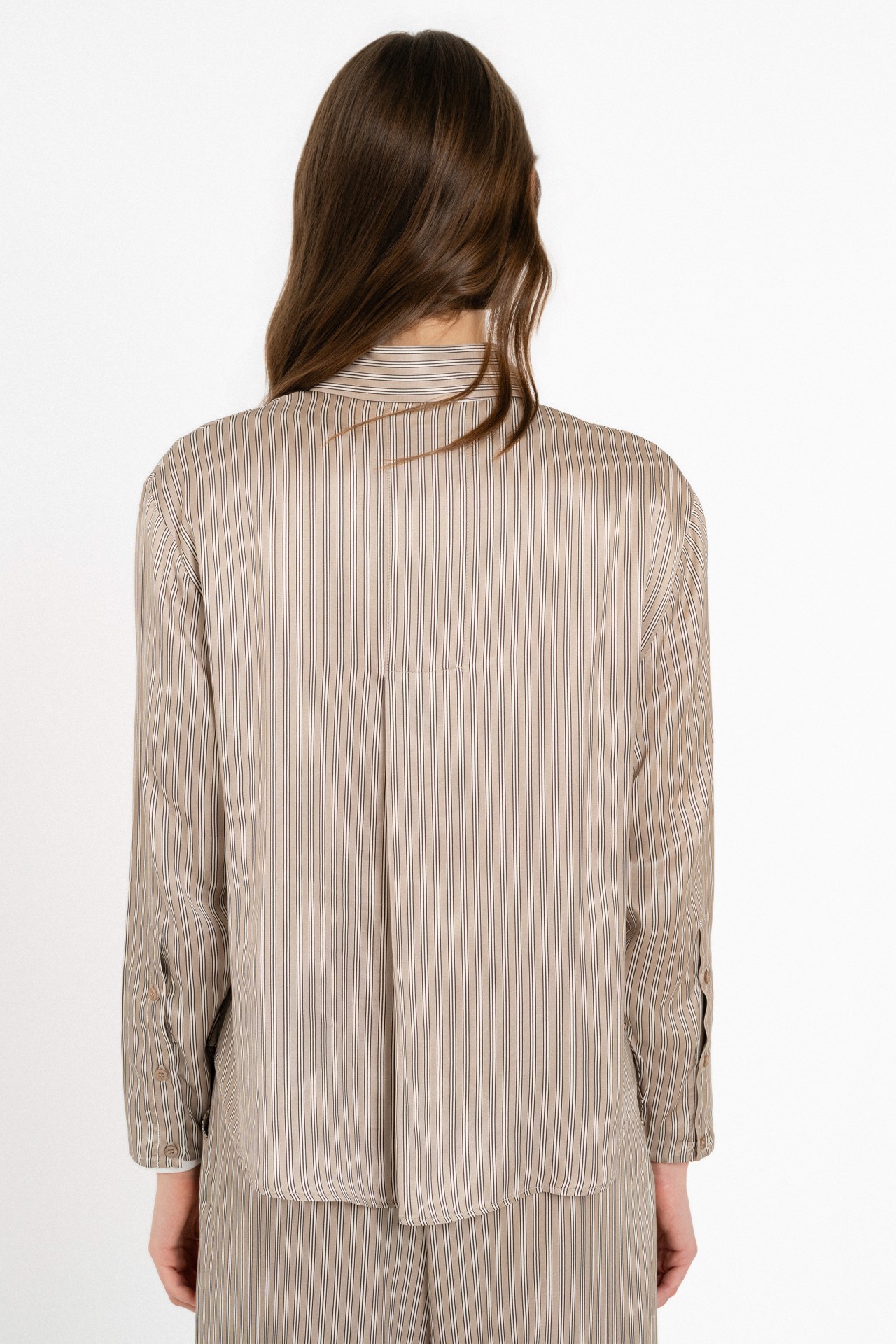 Satin Stripes Cropped Shirt by Philosophy - Image 2