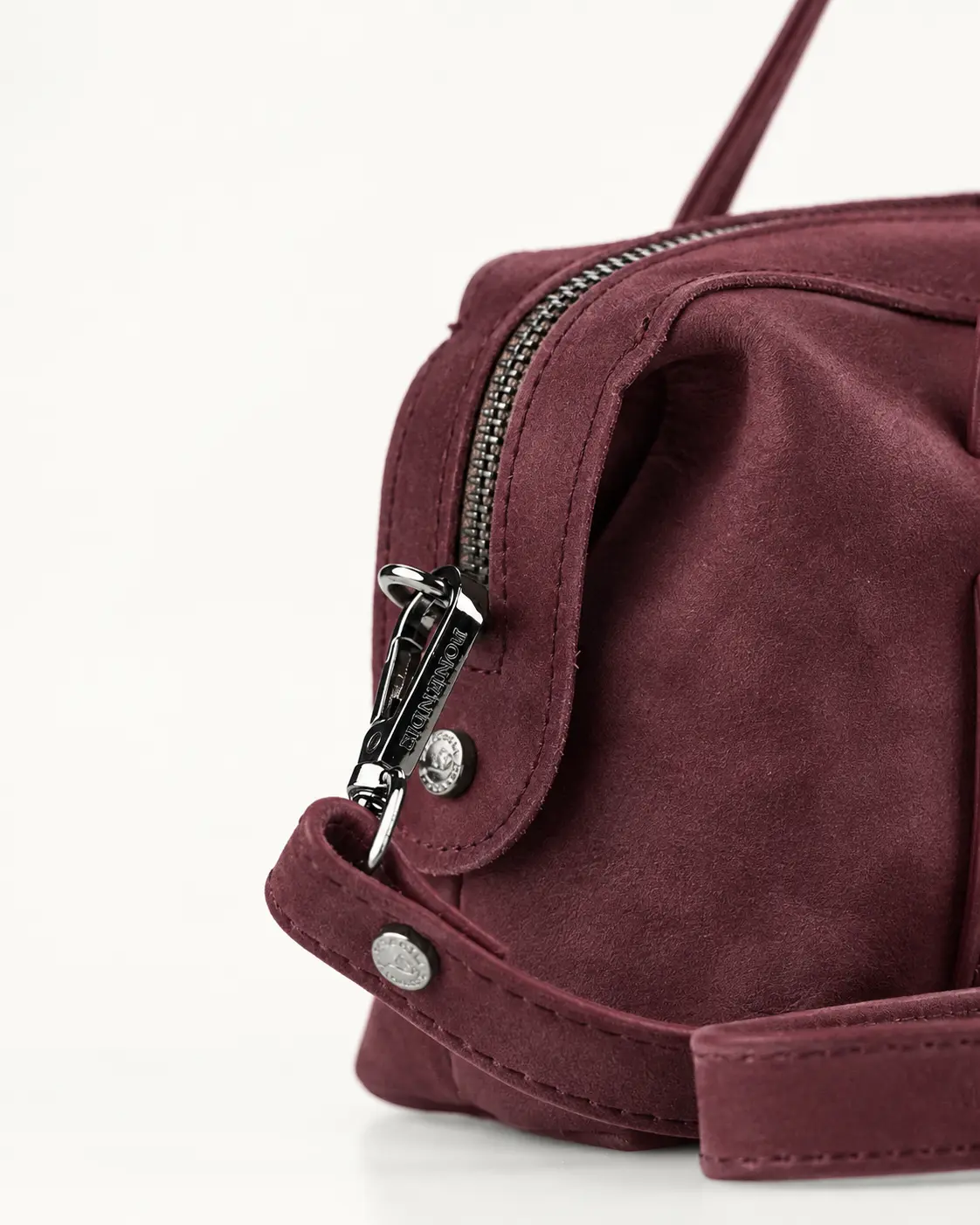 Bowling Mini in Burgundy Suede by Bonendis - Image 3