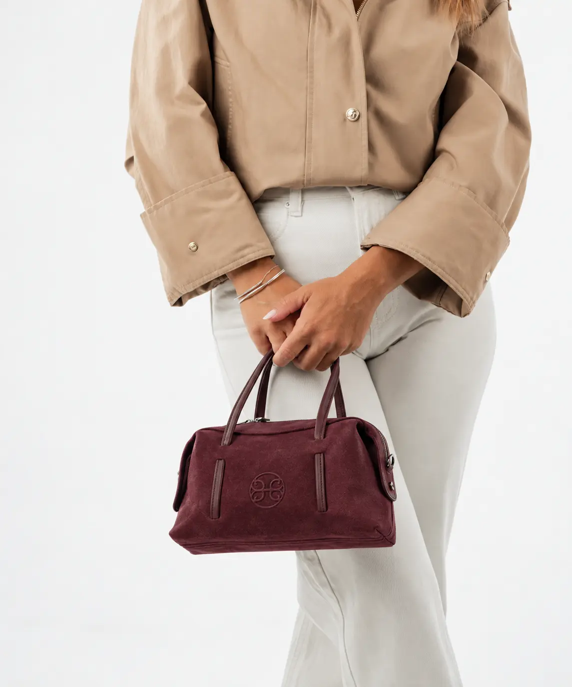 Bowling Mini in Burgundy Suede by Bonendis - Image 2