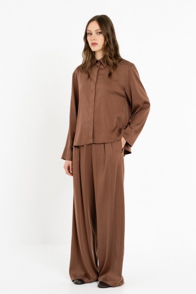 Satin Sandwashed Pleated Pants by Philosophy